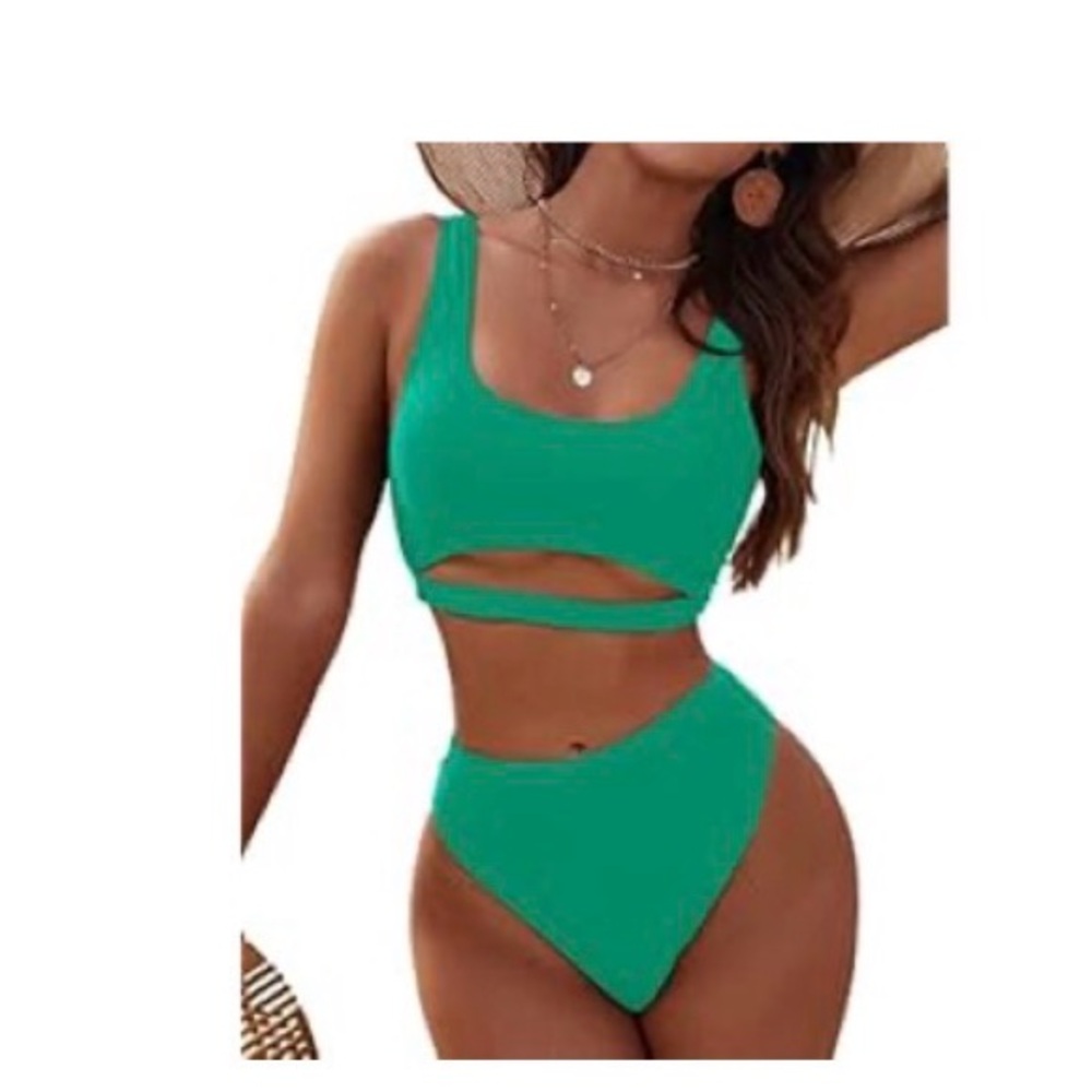 Cutout High-Waist Bikini Set